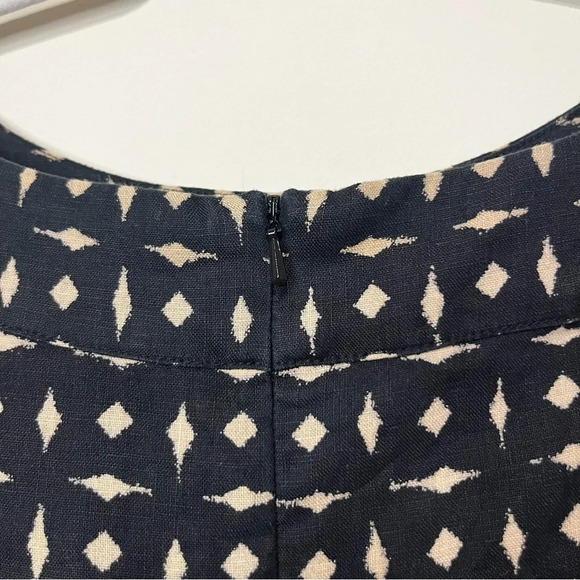 J. JILL 100% Linen Boho Geometric Print Spring Summer Light Shift Dress - Picture 9 of 9